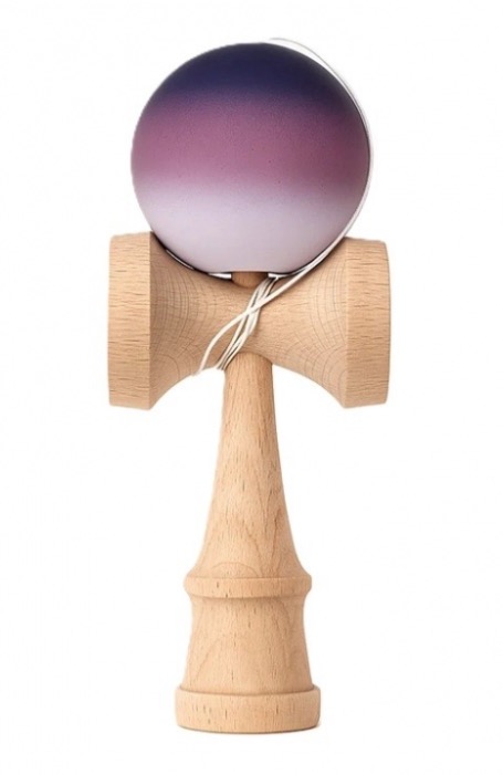 Jucarie Interactiva Kendama din Lemn 18 cm model Gradient siliconata MOV